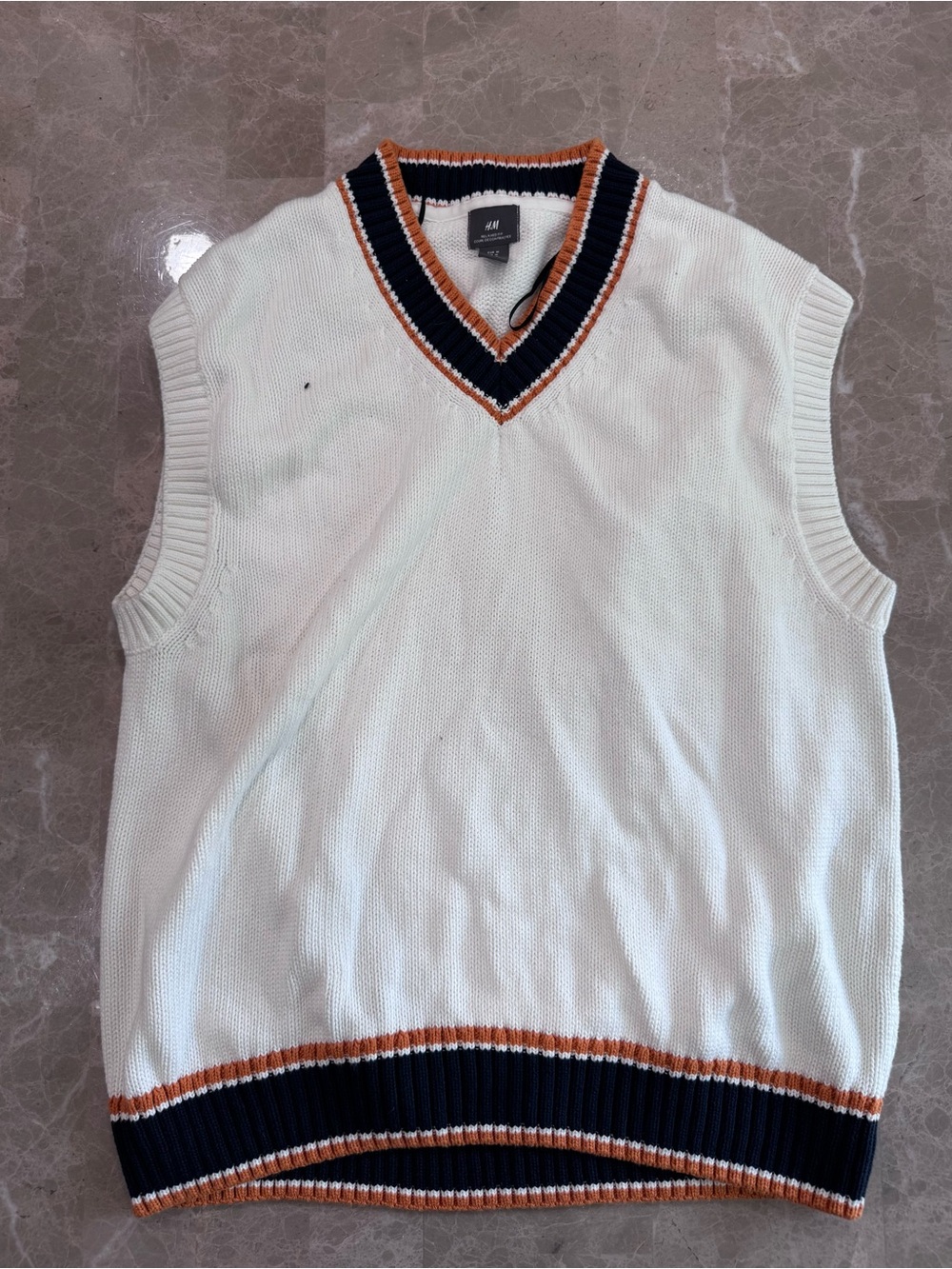 H&M Preppy Tennis Knit Vest - Men’s Size M